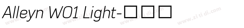 Alleyn W01 Light字体转换